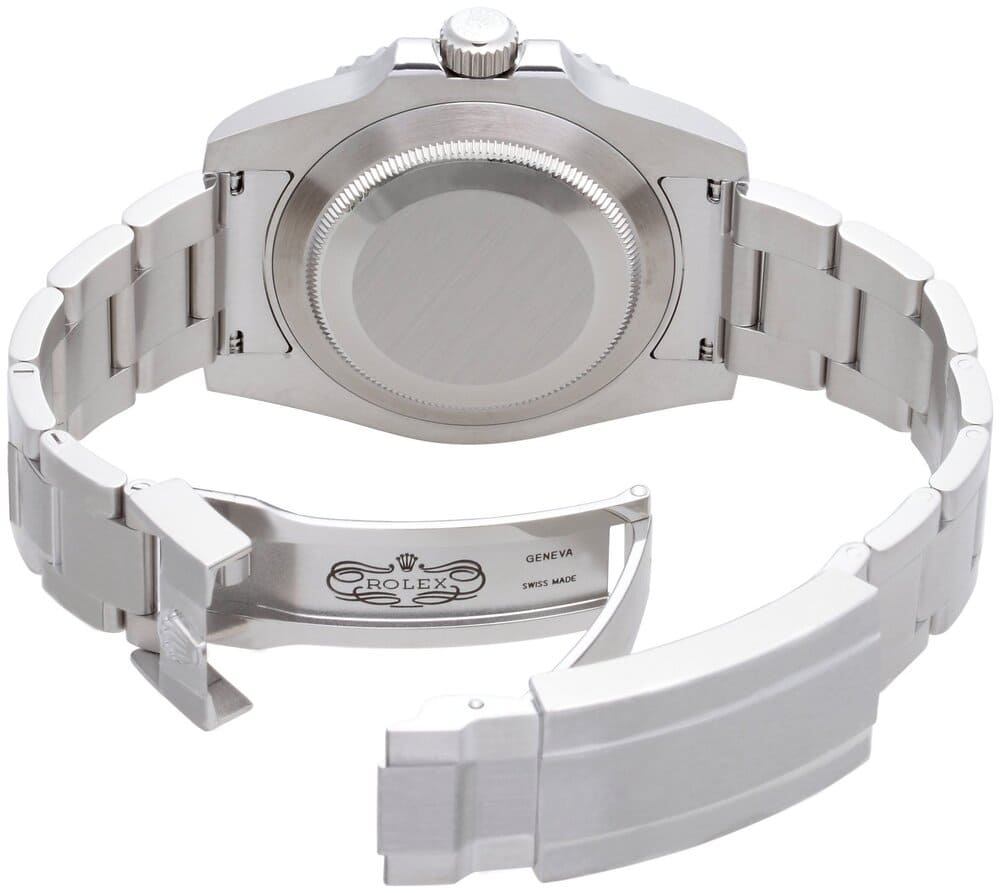 ROLEX OYSTER PERPETUAL SUBMARINER CERAMIC BEZEL WATCH BLACK WITH STAINLESS STEEL SILVER BELT