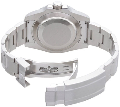 ROLEX OYSTER PERPETUAL SUBMARINER CERAMIC BEZEL WATCH BLACK WITH STAINLESS STEEL SILVER BELT