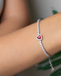Zircon Red Heart Tennis Bracelet