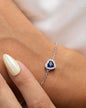 Blue Heart Zircon  Bracelet