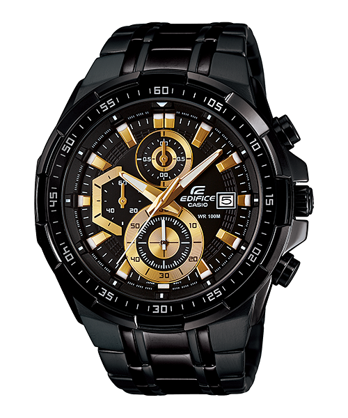 Casio Edifice Chronograph Watch for Men steel Strap EFR-539BKG-1AV